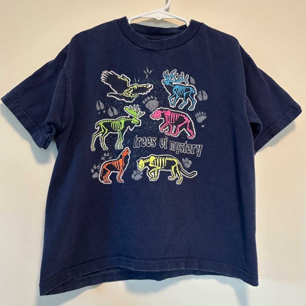 Vintage Redwood National Park Neon Trees of Mystery Graphic T-Shirt Kid Large